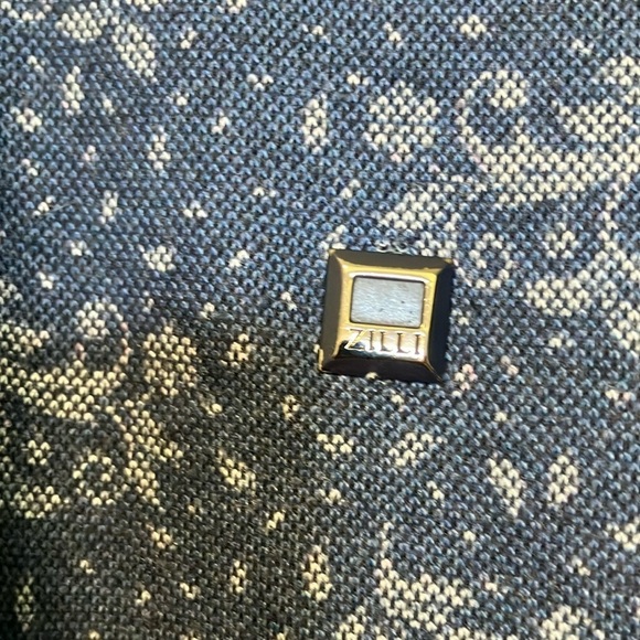 Zilli Blue Patterned Long Sleeve Polo Sweater - Picture 6 of 8